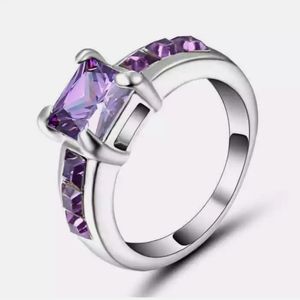 New Amethyst White Gold Filled Ring.